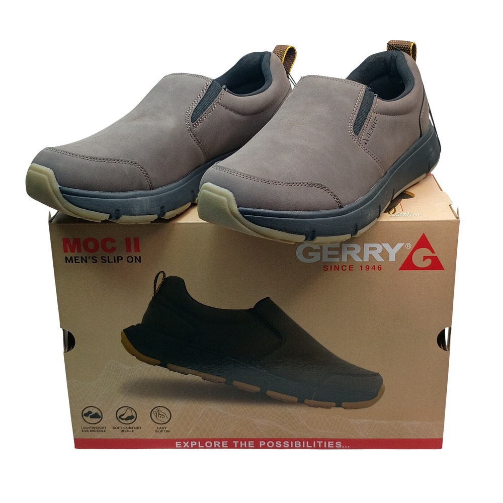 Gerry Moc II Slip On Men Size 10 Brown Lightweight Comfort Shoes